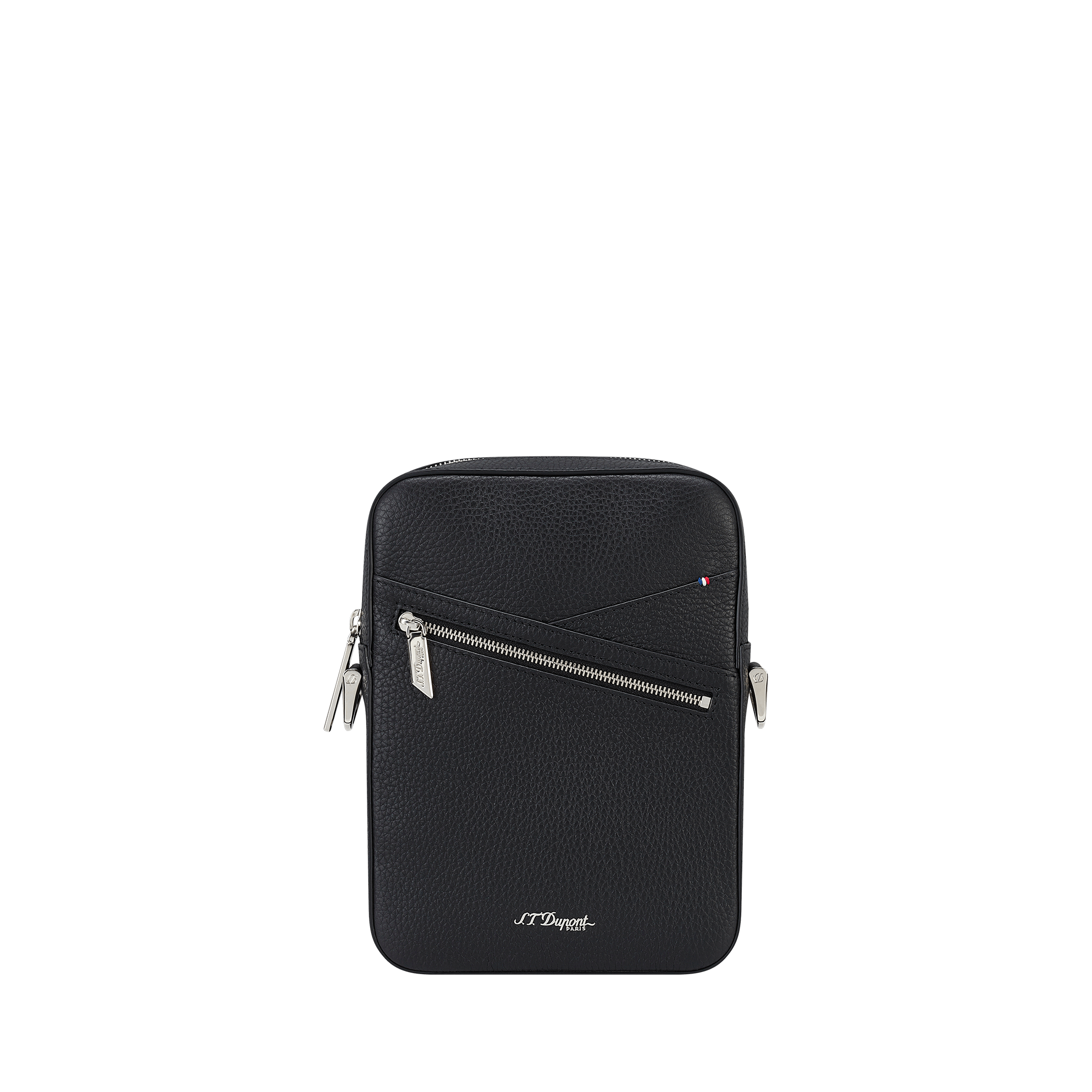 S.T. Dupont Neo Capsule: Black Leather Shoulder Bag S.T. Dupont Neo Capsule: Black Leather Shoulder Bag