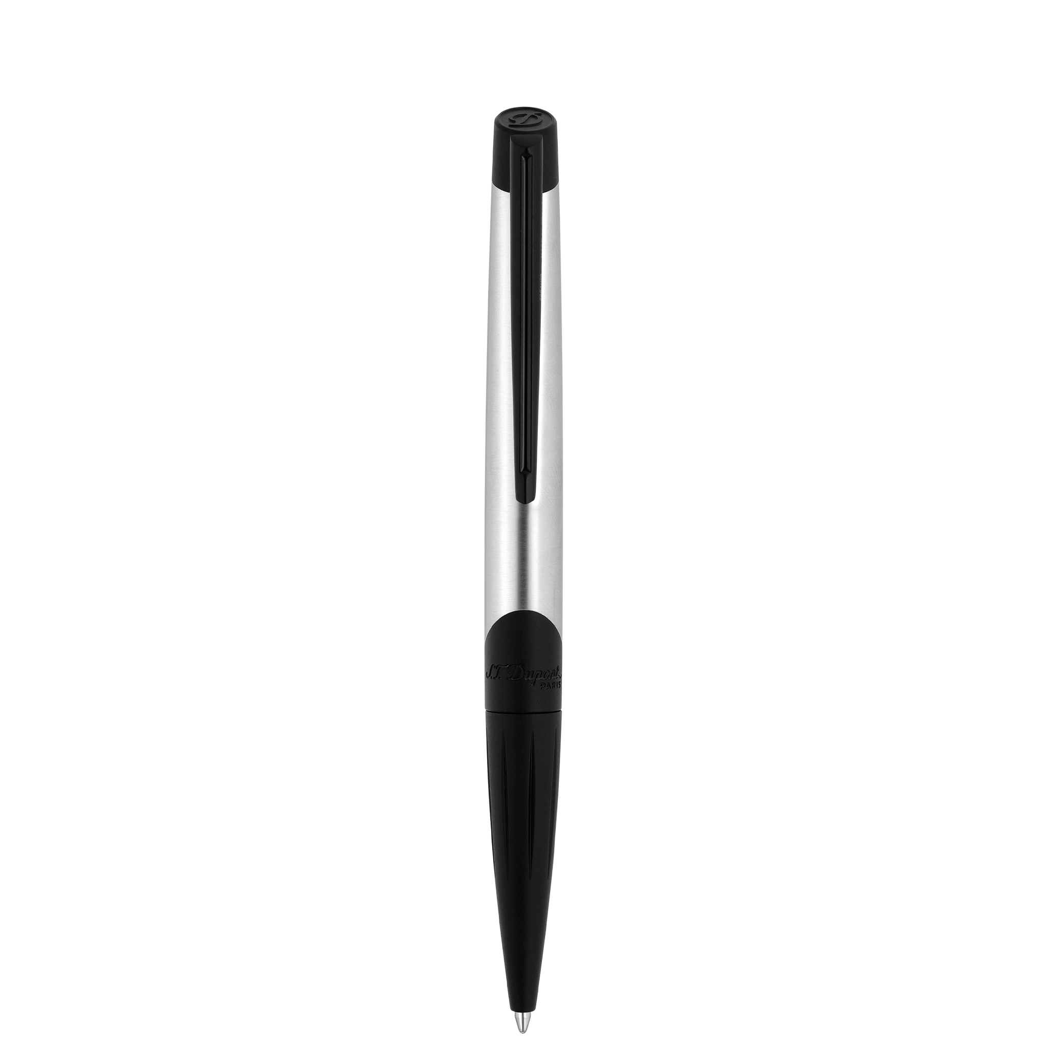 ST dupont ボールペン DEFI Défi Millenium brushed chrome and matt black ballpoint pen