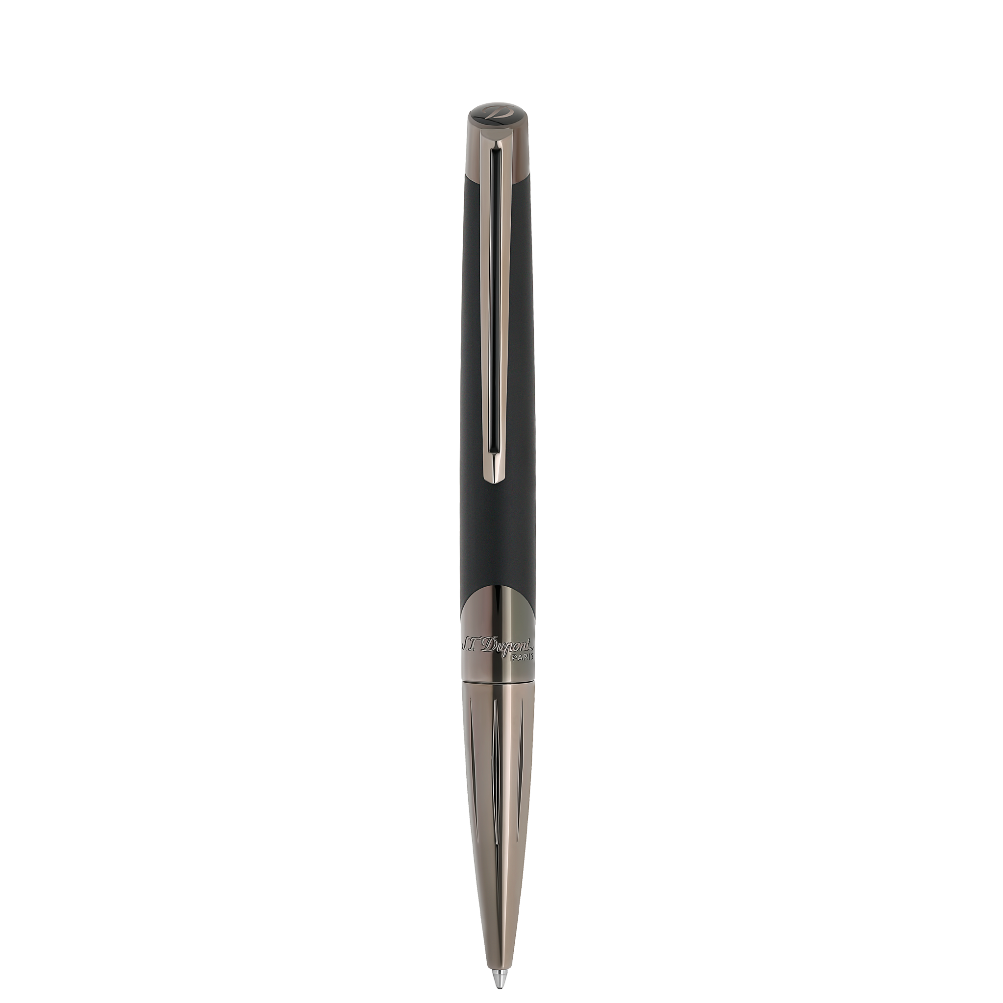 S.T. Dupont Ballpoint Pen: Gunmetal & Matt Black (405719) S.T. Dupont Ballpoint Pen: Gunmetal & Matt Black (405719)