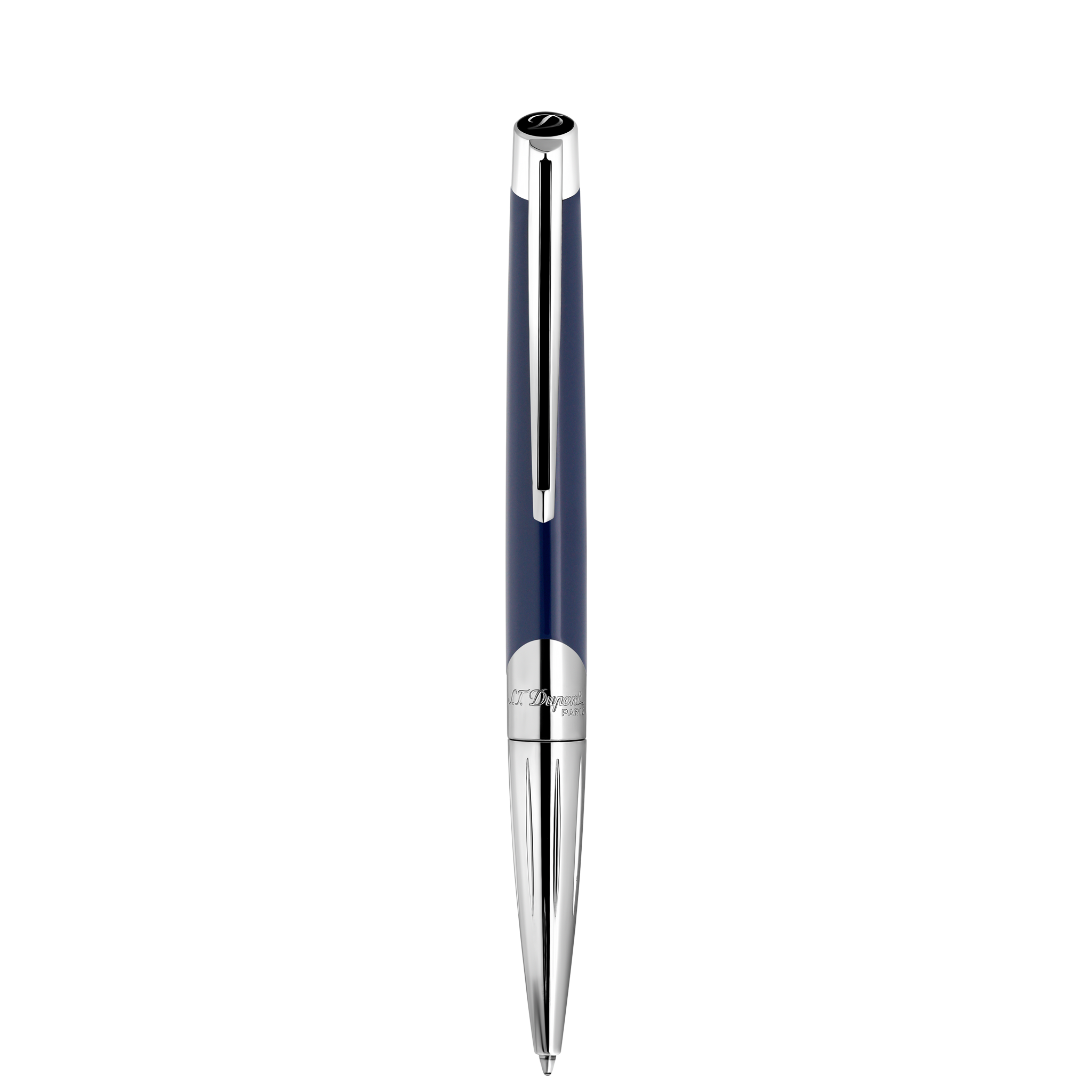 ST dupont ボールペン DEFI S.T. Dupont Ballpoint Pen | Silver & Blue Défi