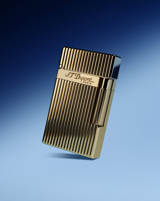 ST Dupont Gold Vertical Lines Line 2 Lighter #16827 New on PopScreen