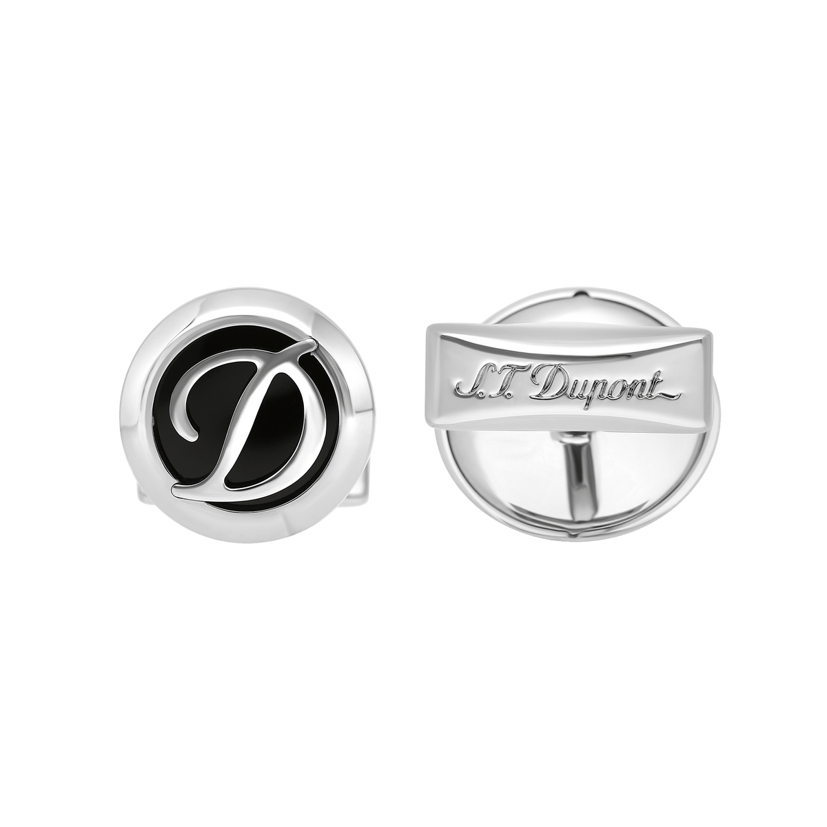 Chrome Accessoires_QTF collection_cufflinks color_silver 1 - S.T. DUPONT Europe