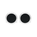 Round black lacquer cufflinks