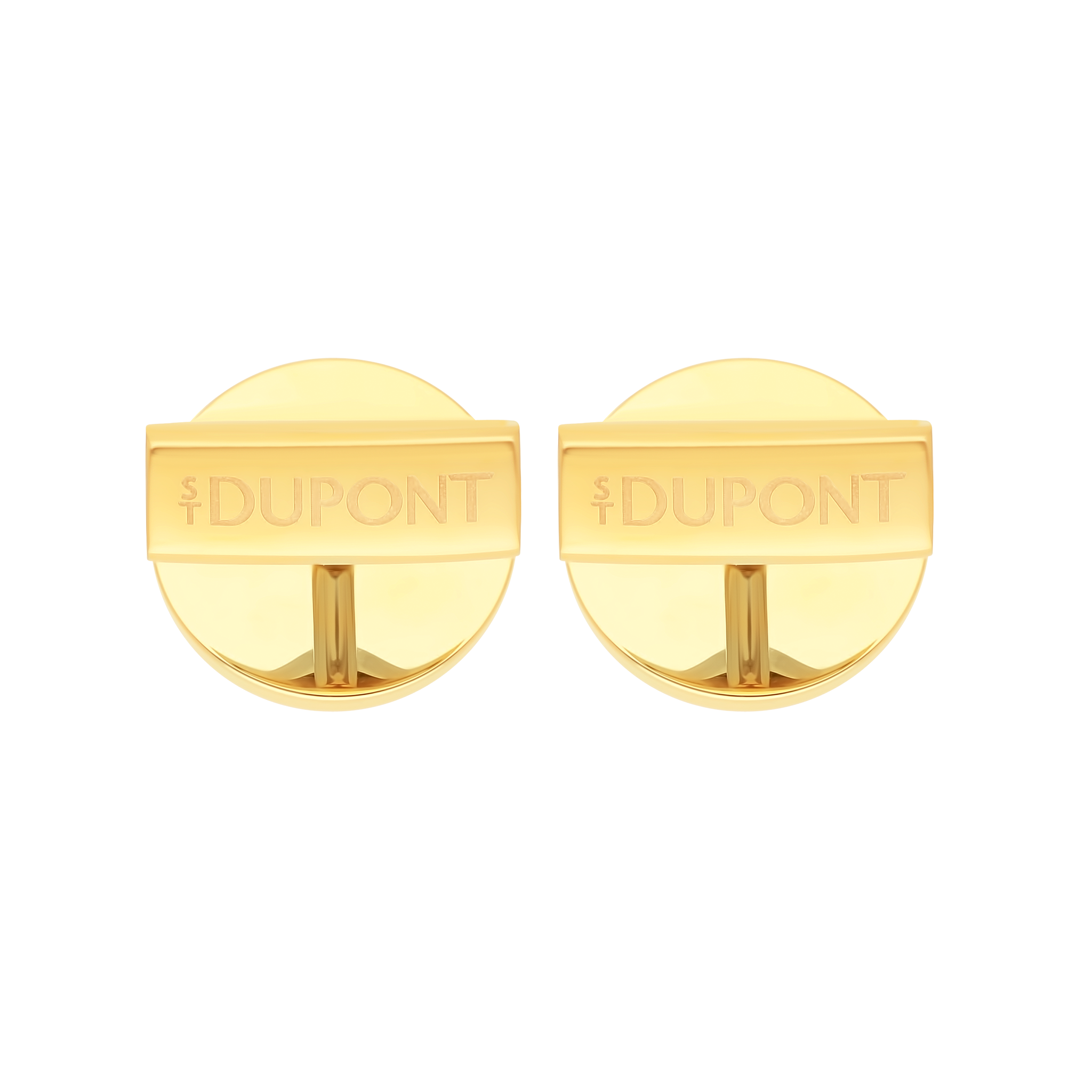 Round white lacquer cufflinks