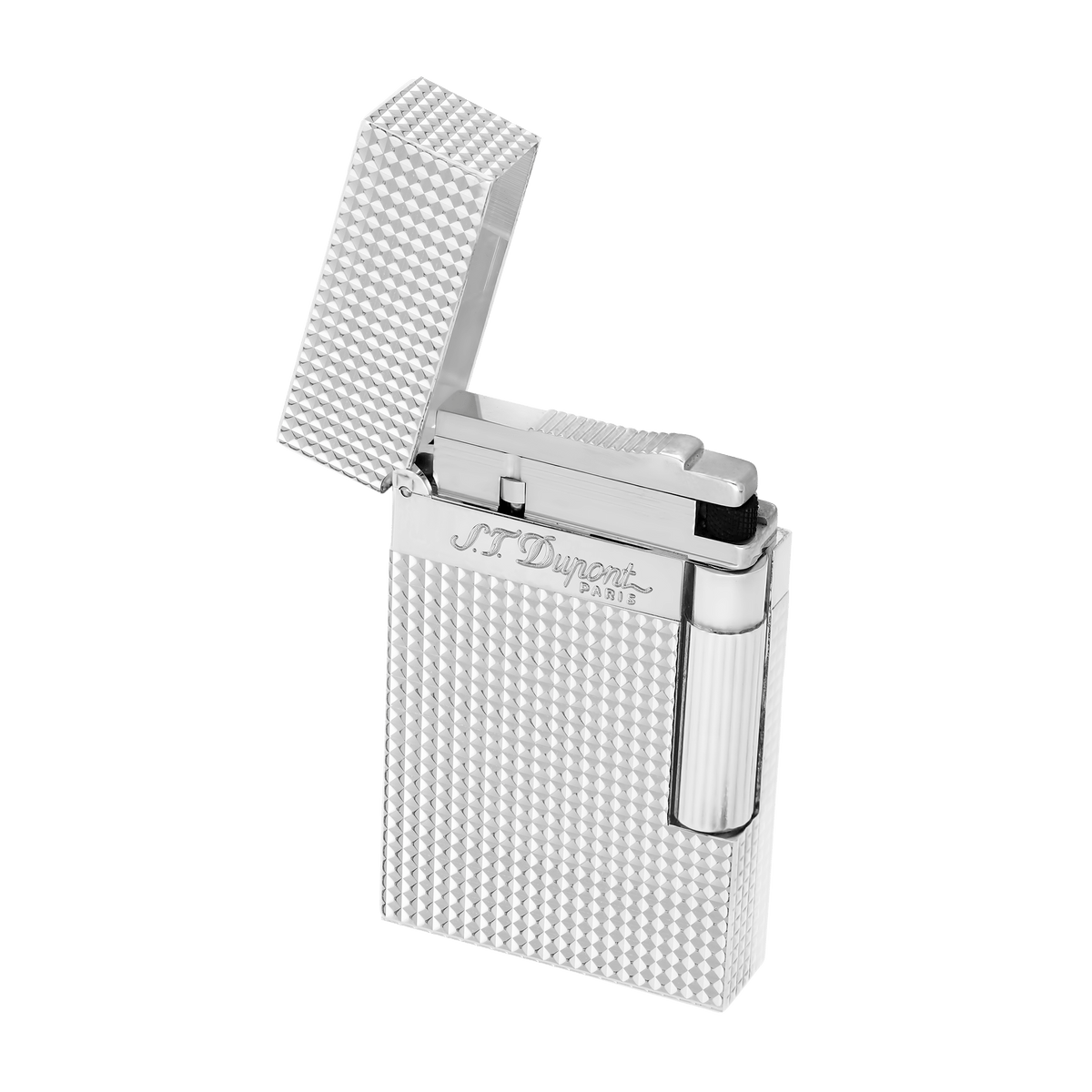 Guilloche lighter collection_ligne - 2 color_silver finition_ palladium 3 - S.T. DUPONT Europe