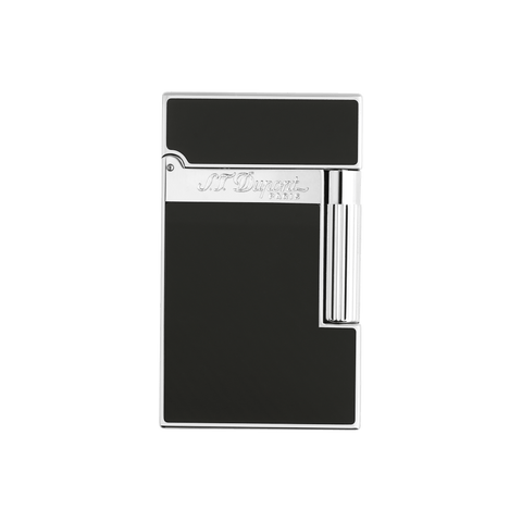 S.T. Dupont Ligne 2 natural black lacquer lighter with palladium finish