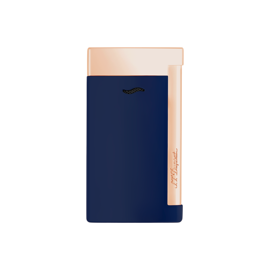 blue leather tobacco pouch with lighter case paper holder and filter pocket  Touch