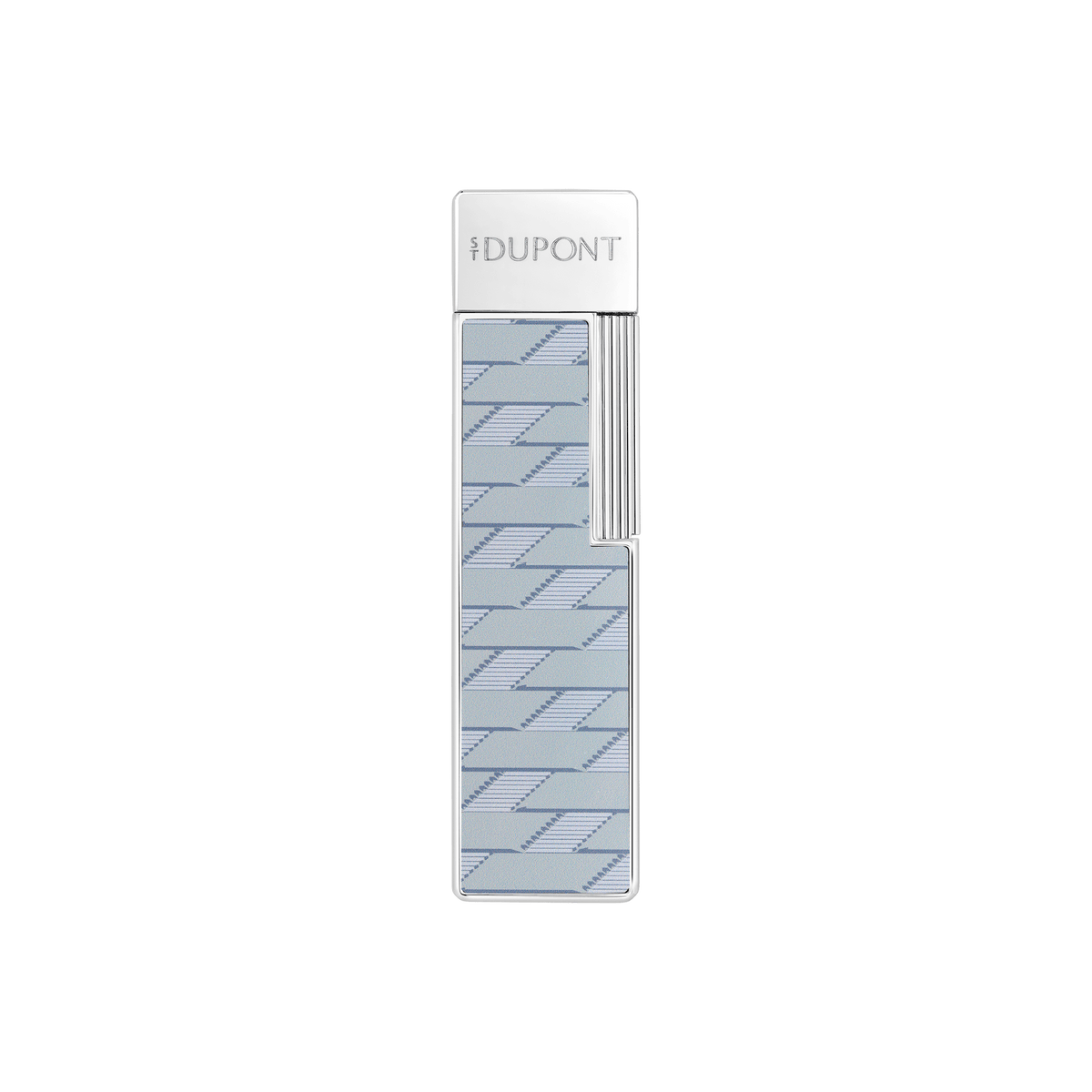 Lacquered lighter Collection_Monogram color_grey flame_blue 1 - S.T. DUPONT Europe