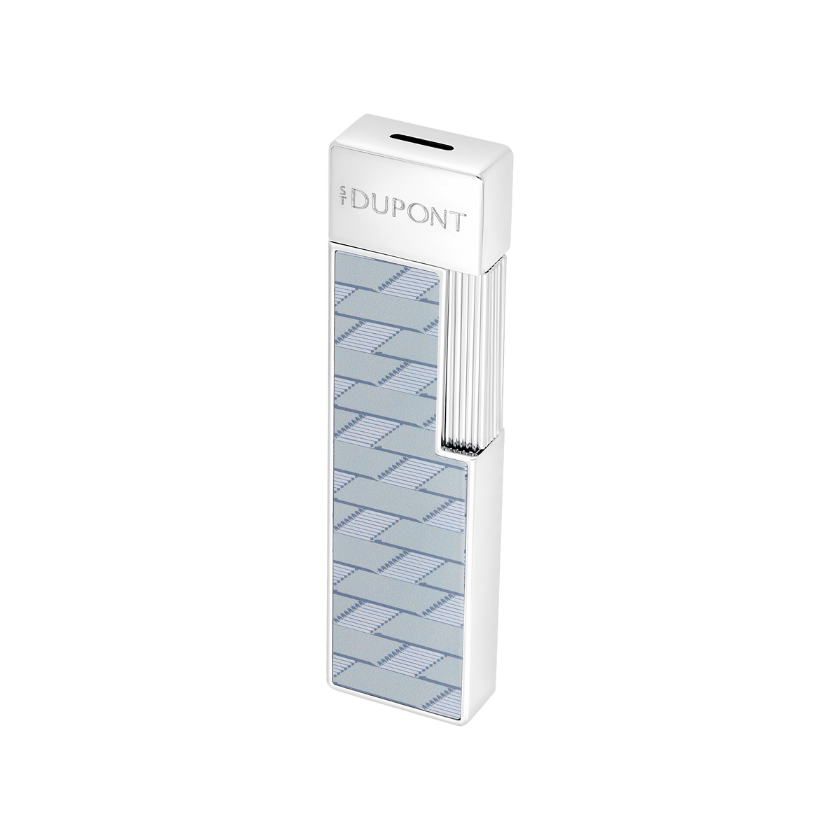 Lacquered lighter Collection_Monogram color_grey flame_blue 4 - S.T. DUPONT Europe
