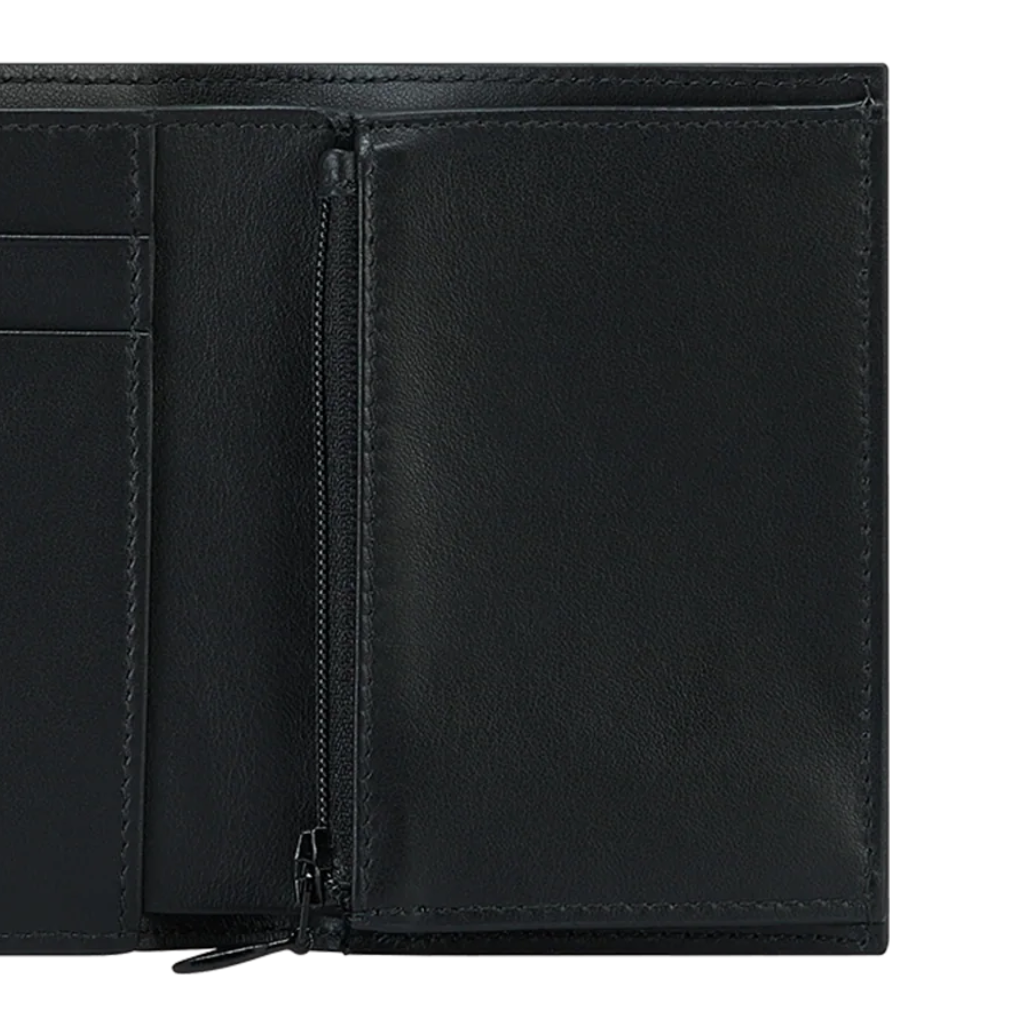 Black Leather Wallet with Money Clip - S.T. Dupont