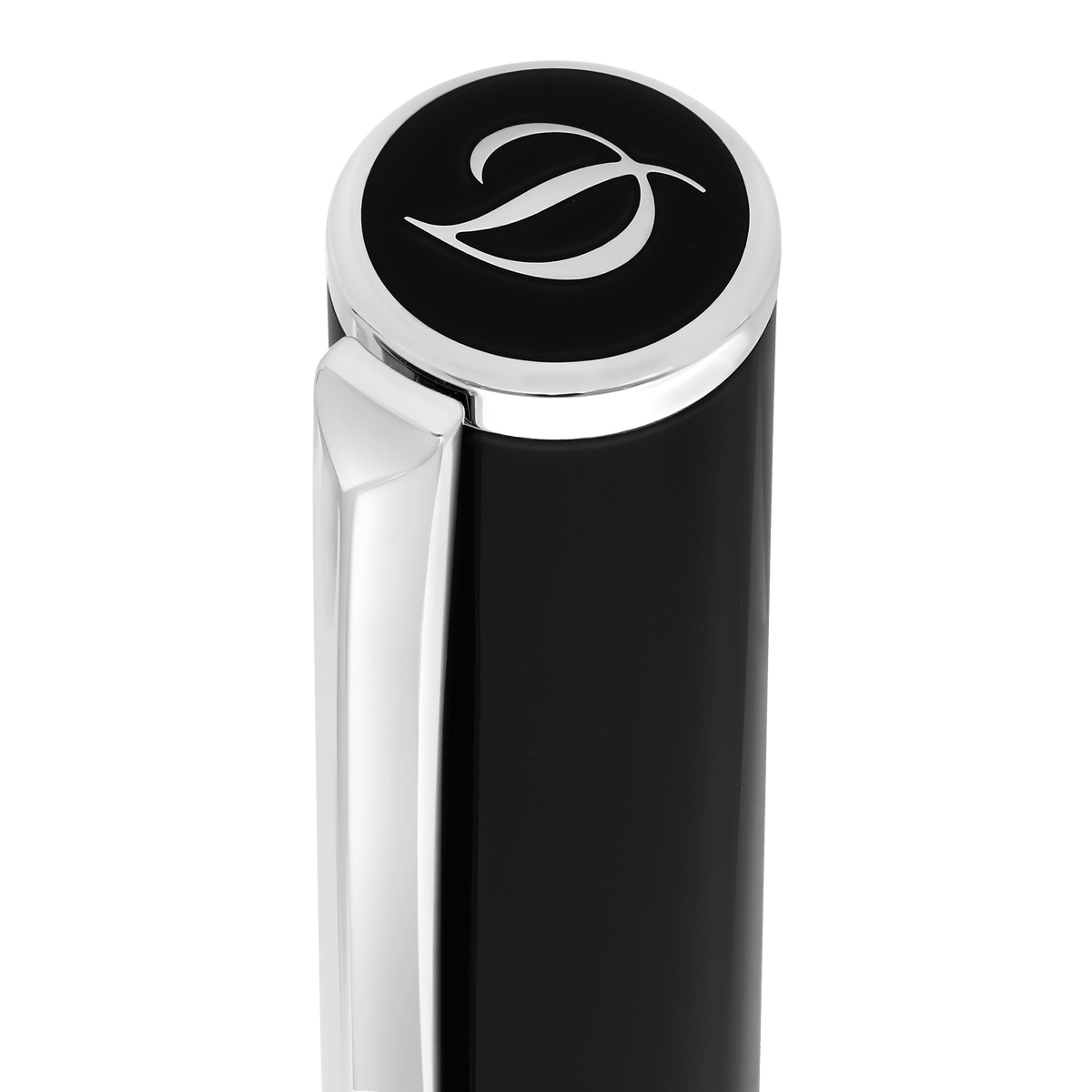 S.T. Dupont Initial Fountain Pen - Black Lacquer & Chrome