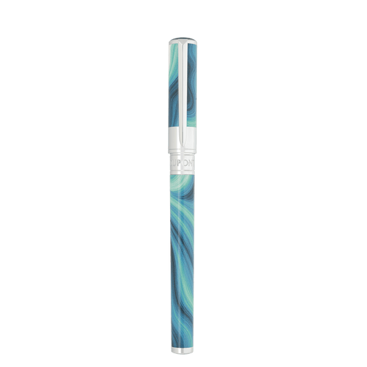 Rollerball pen badge_customizable collection_d - initial color_blue 1 - S.T. DUPONT Europe