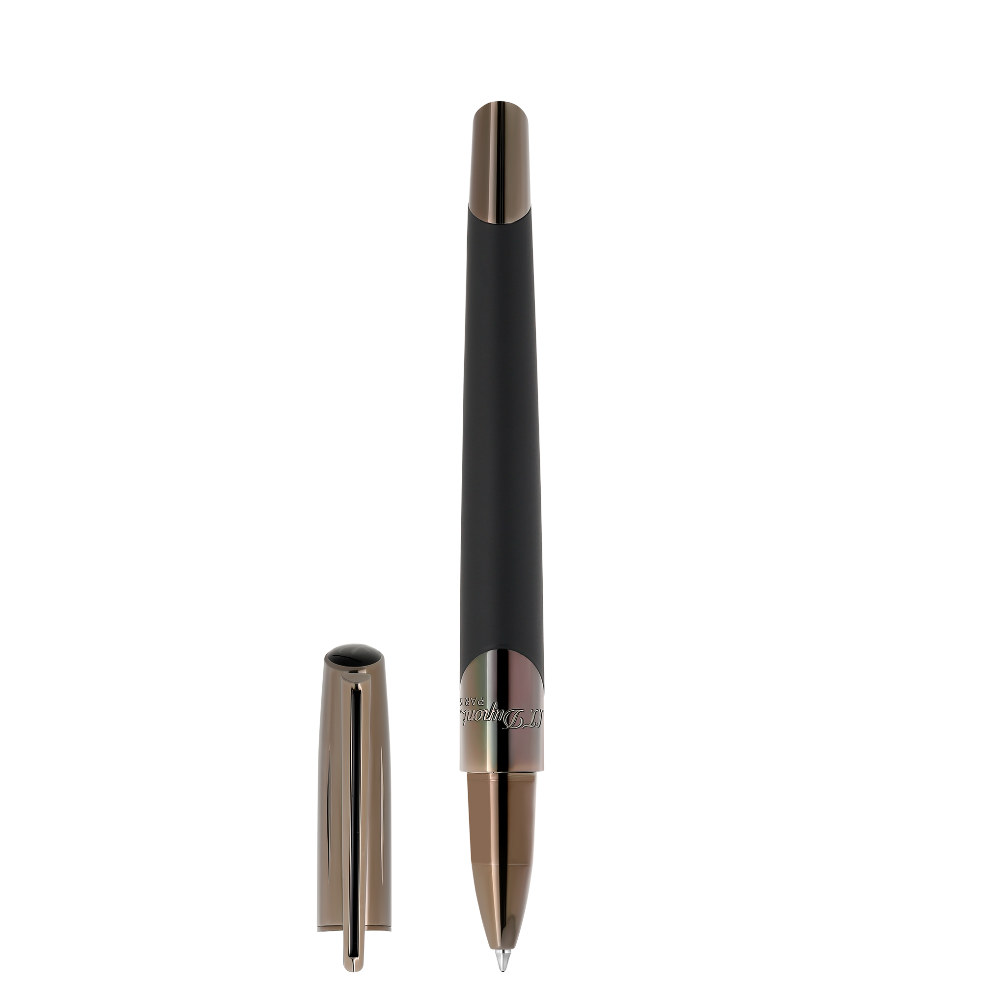GUNMETAL AND MATT BLACK ROLLERBALL PEN – Luxury writing