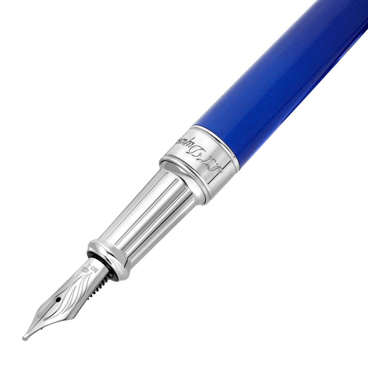 Fountain pen Medium collection_eternity collection_line - d color_blue 2 - S.T. DUPONT Europe