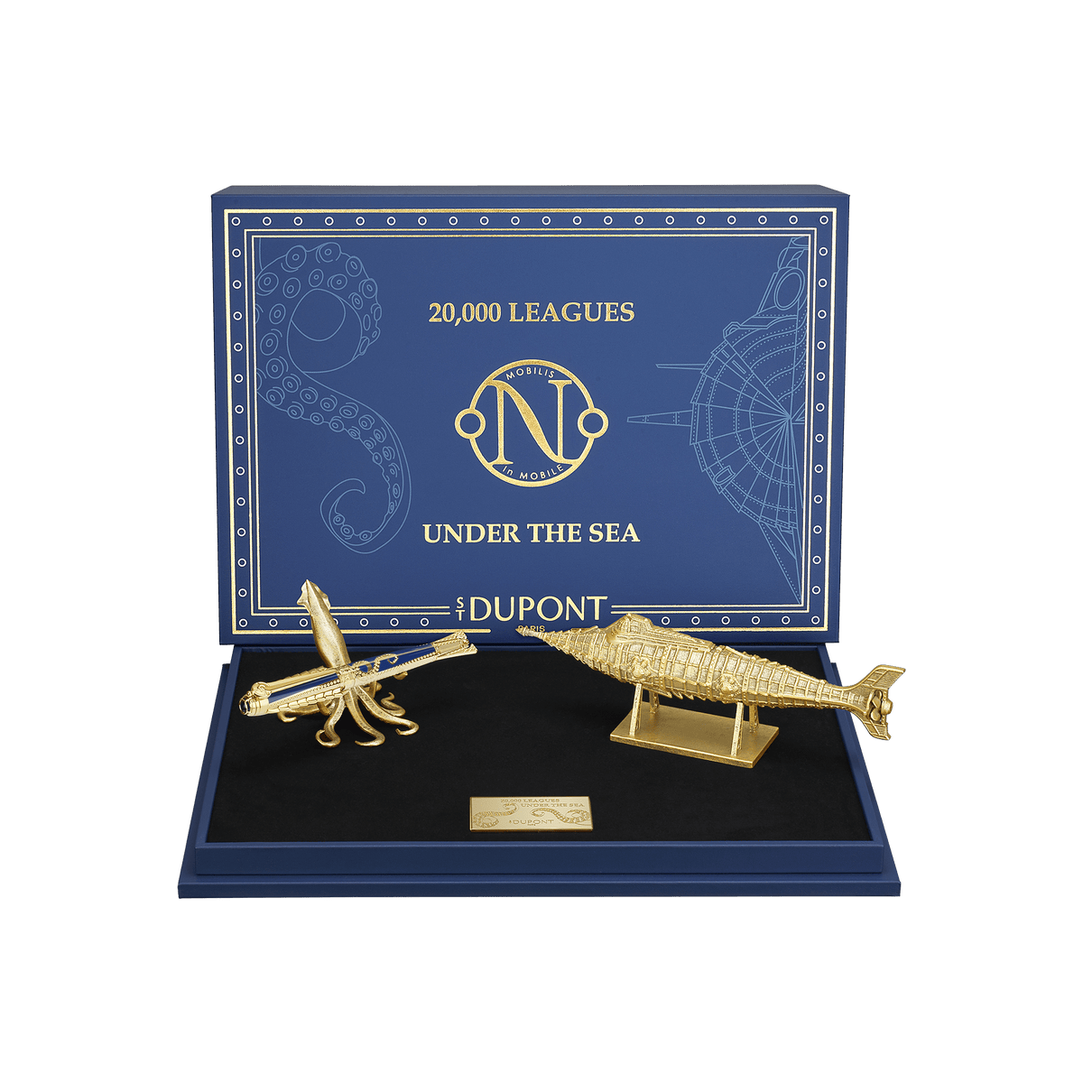 Set Writing Instrument Mobilis in Mobile Collection_20000 - Lieues - sous - les - mers color_blue - gulf - stream Limited - edition_20000 - Lieues - sous - les - mers 1 - S.T. DUPONT Europe