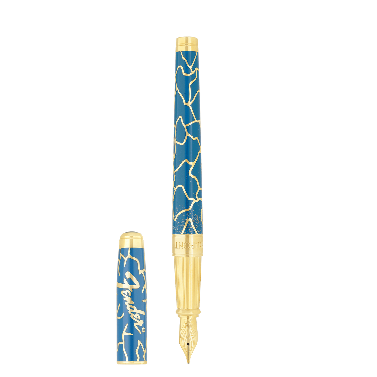 Fountain pen large color_blue - fender finition_golden Limited - edition_Fender 1 - S.T. DUPONT Europe