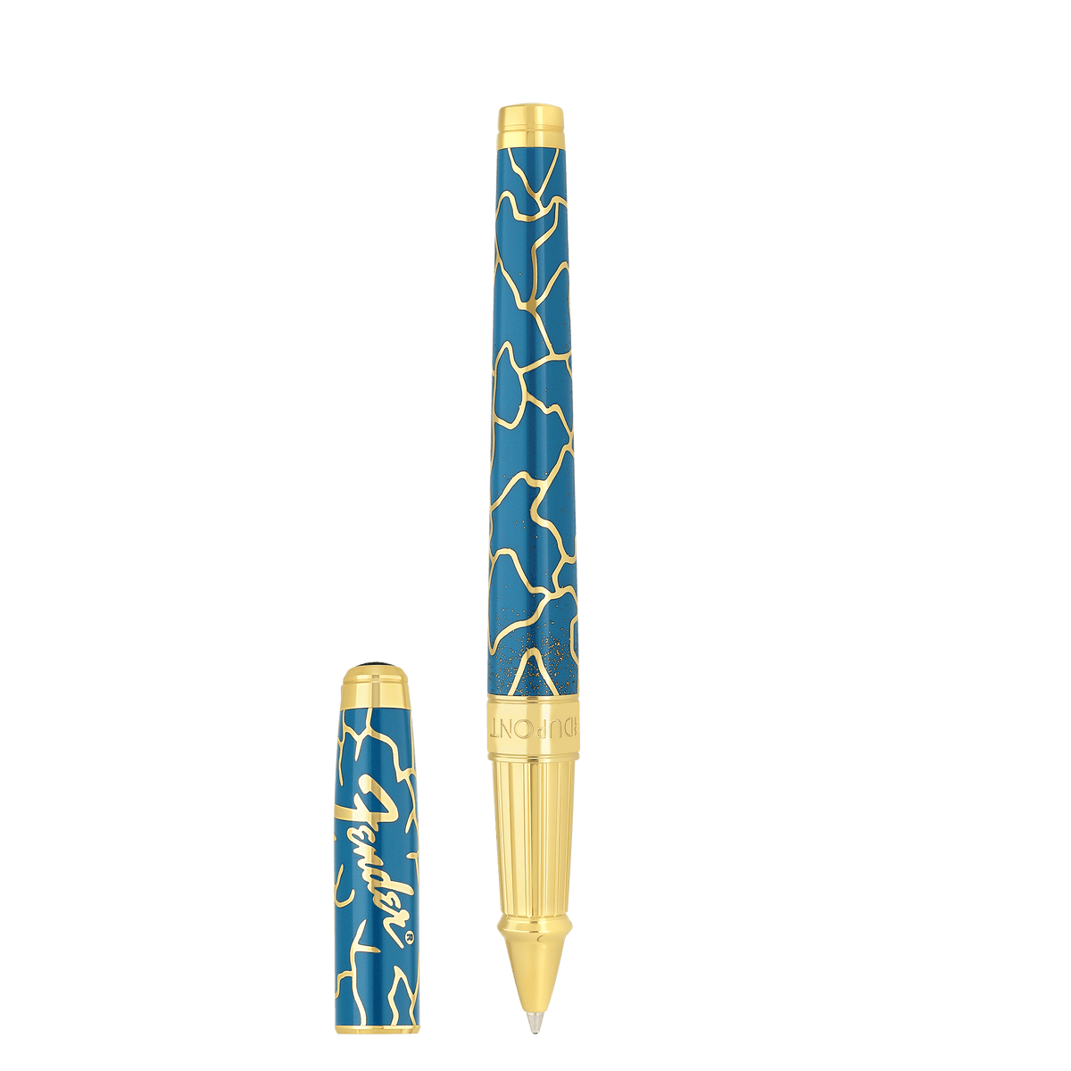 Rollerball large color_blue - fender finition_golden Limited - edition_Fender 1 - S.T. DUPONT Europe