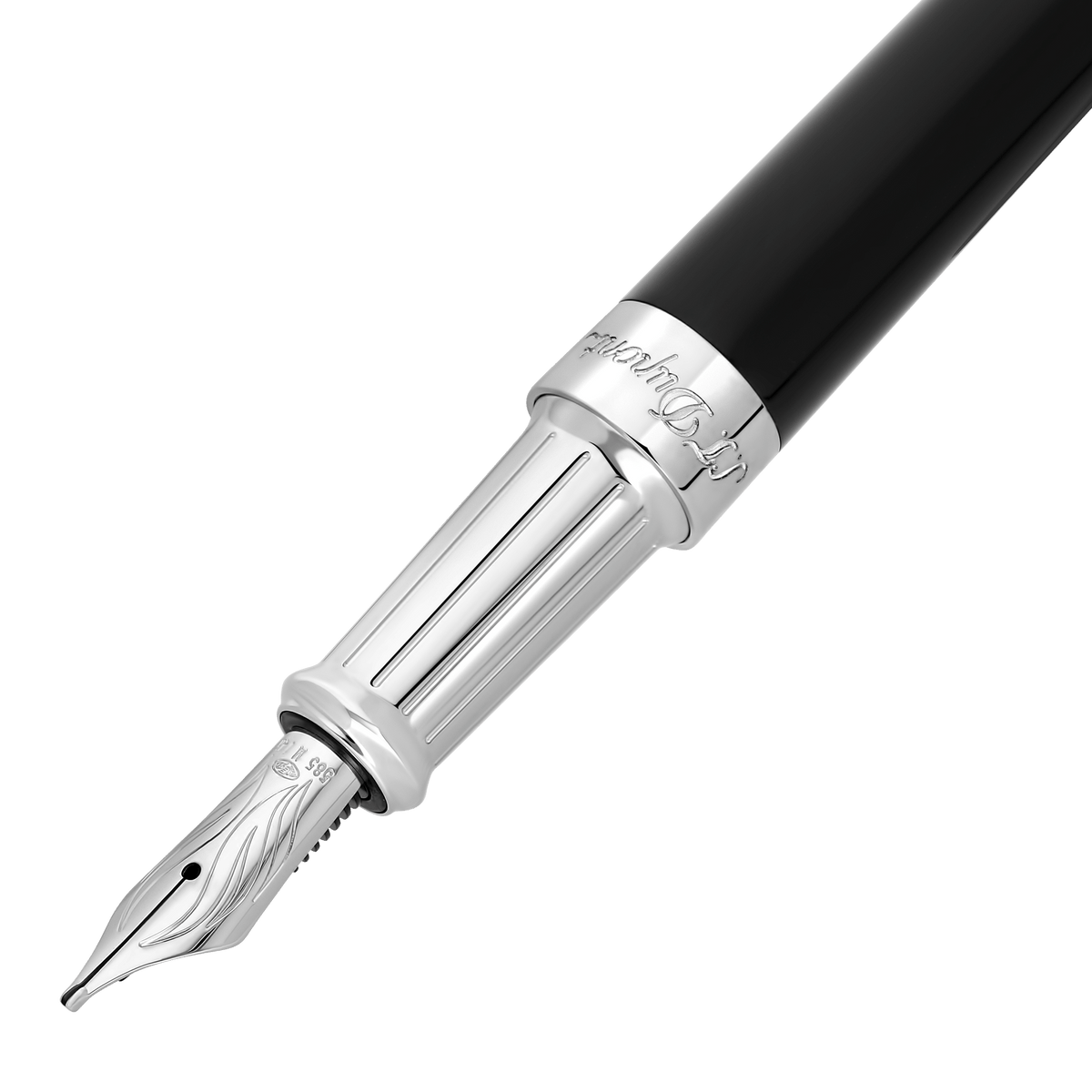 Fountain pen collection_liberte color_black finition_ palladium 2 - S.T. DUPONT Europe