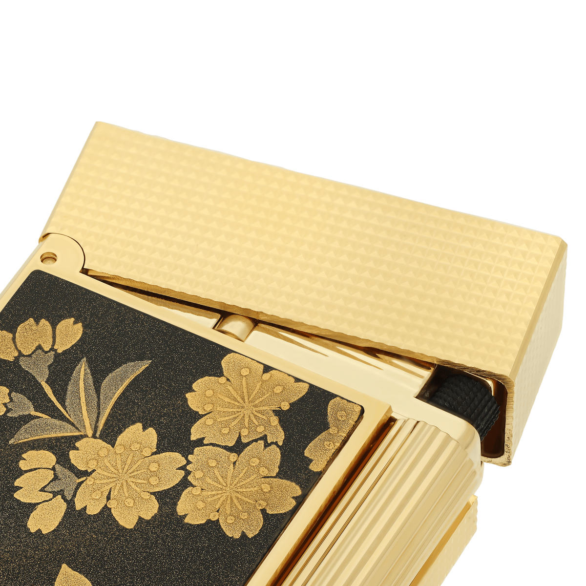 Lacquered lighter color_brown flame_double gaz - refill_grey - red 2 - S.T. DUPONT Europe