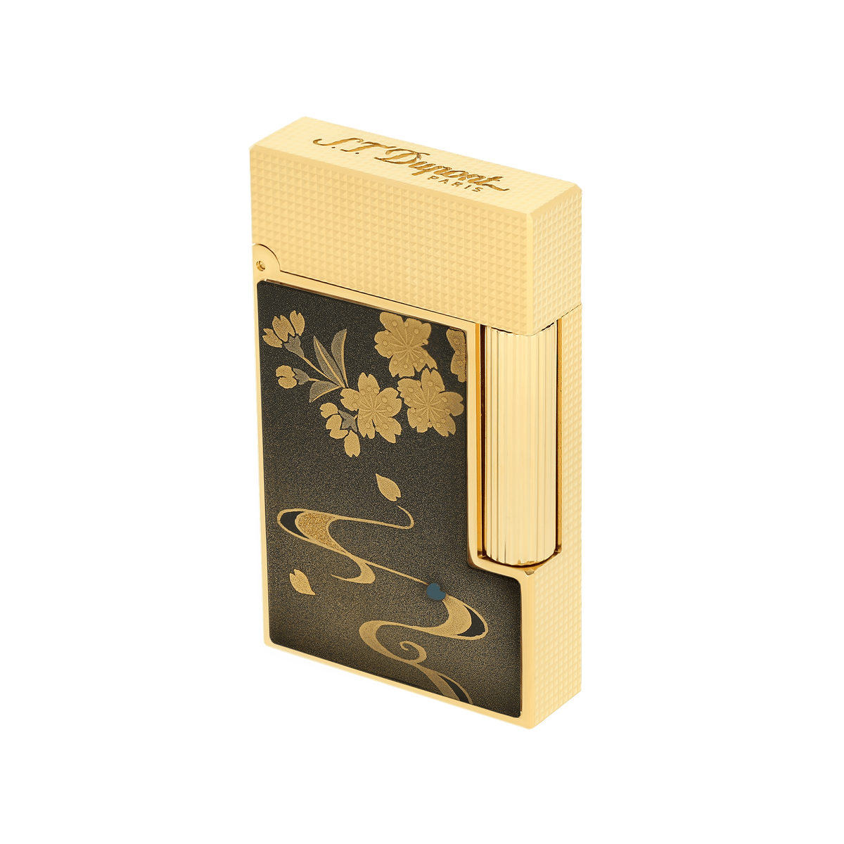 Lacquered lighter color_brown flame_double gaz - refill_grey - red 5 - S.T. DUPONT Europe