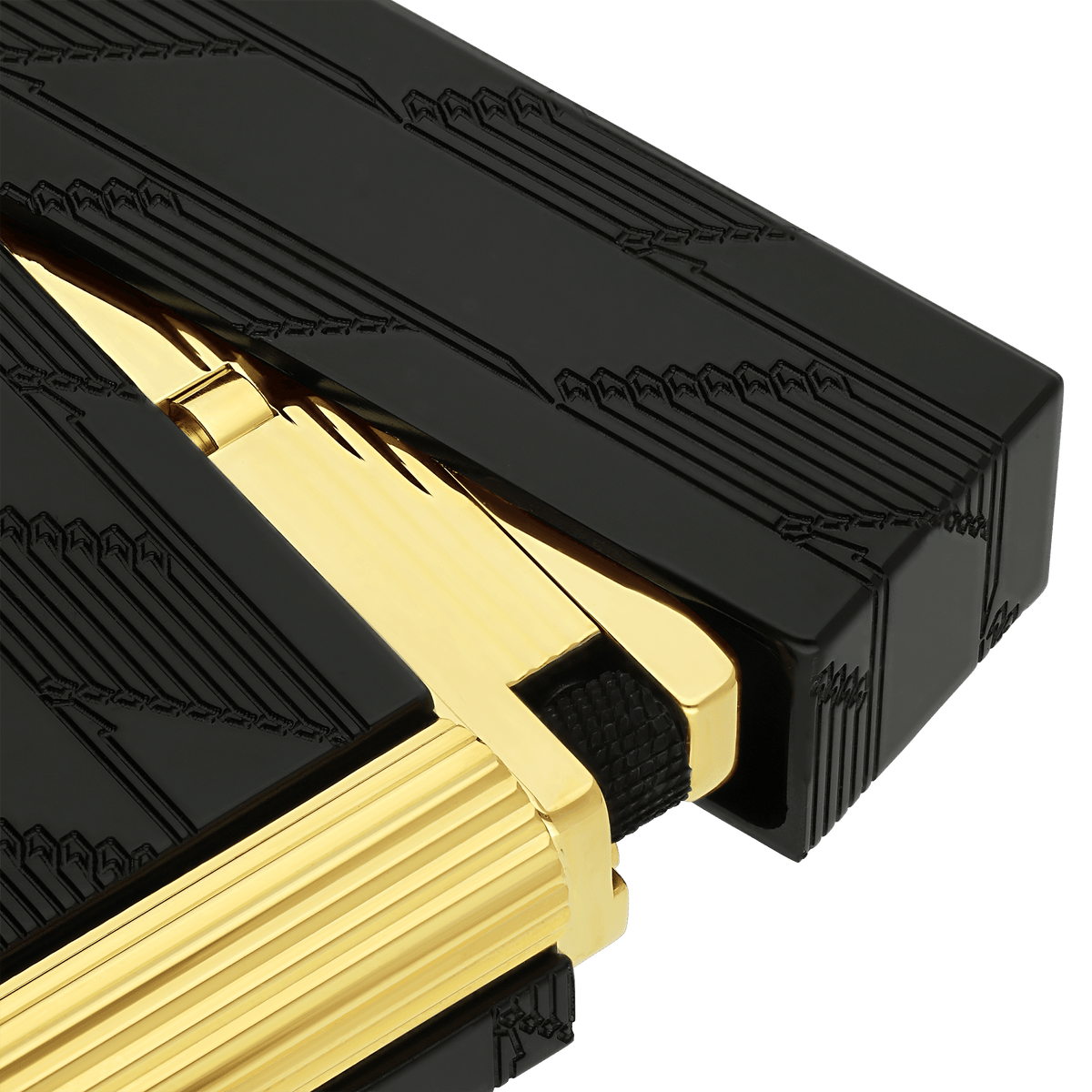 Guilloche Lighter art - of - fire Collection_Monogram color_black 2 - S.T. DUPONT Europe