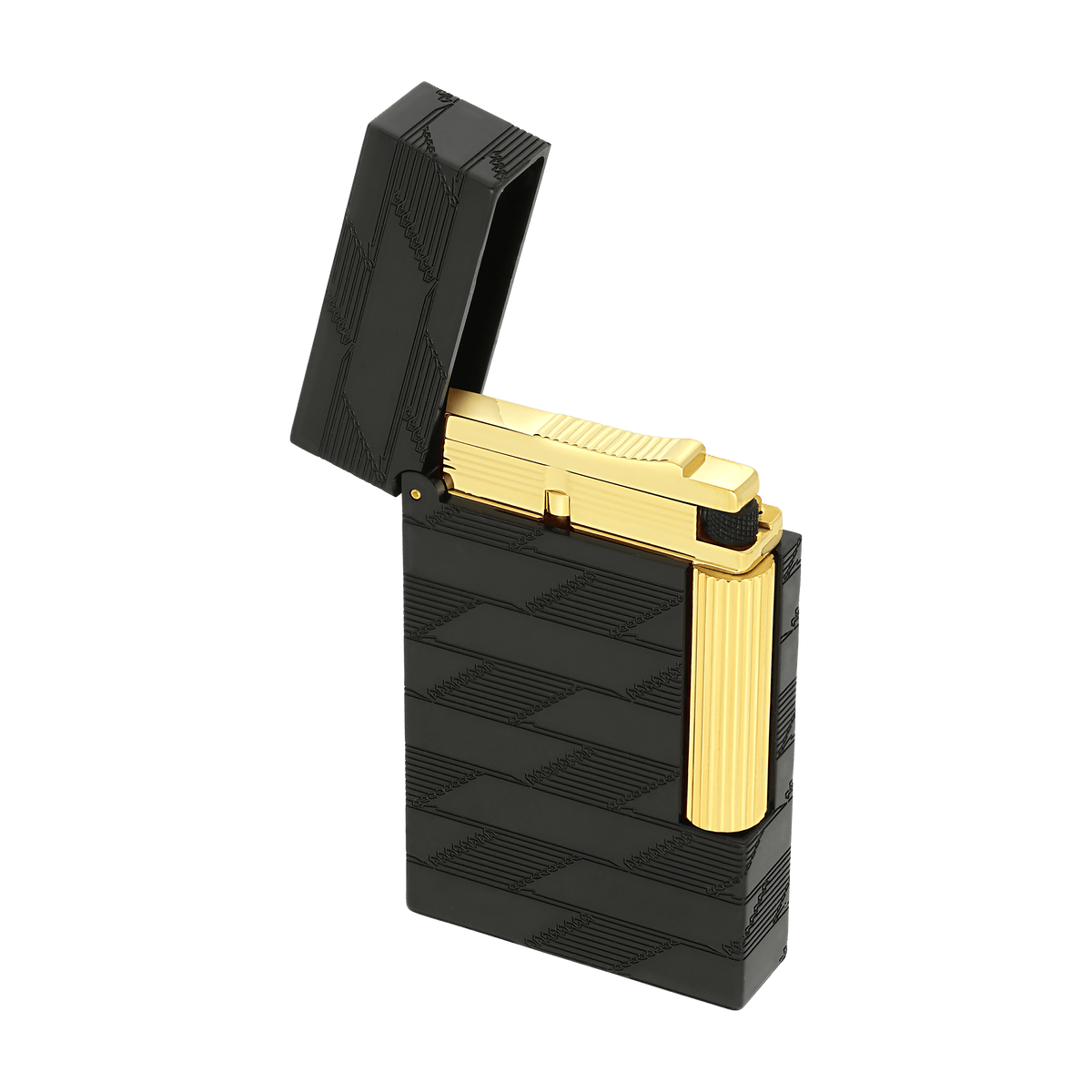 Guilloche Lighter art - of - fire Collection_Monogram color_black 5 - S.T. DUPONT Europe