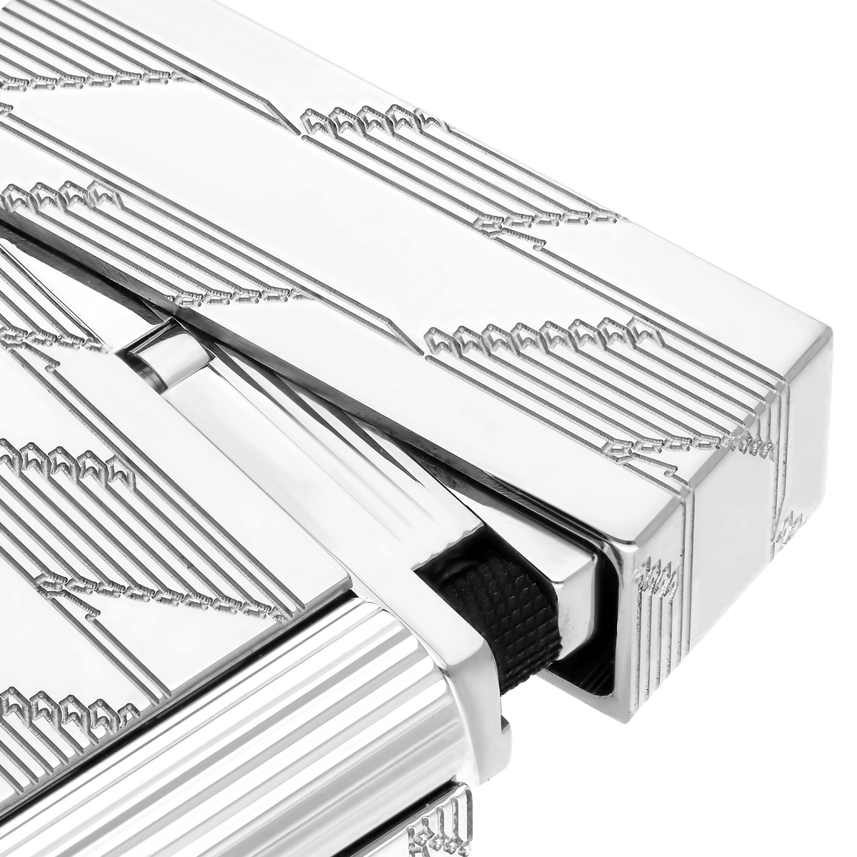 Guilloche Lighter Collection_Monogram color_silver corporate25 2 - S.T. DUPONT Europe