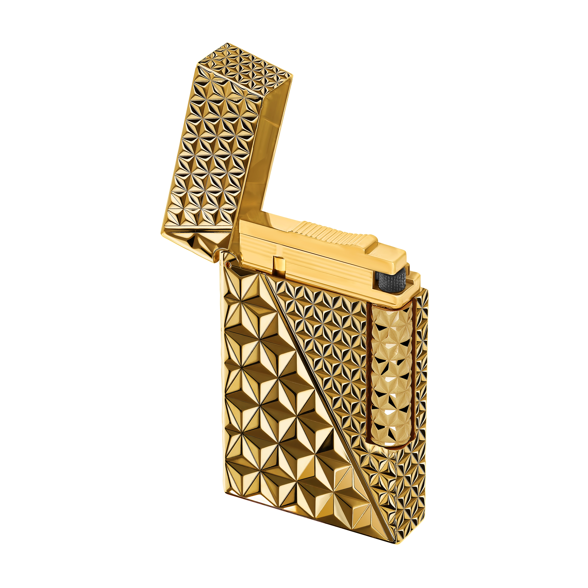 Ligne 2 double X golden plated - luxury lighter | S.T. Ligne 2 double X golden plated - luxury lighter | S.T.