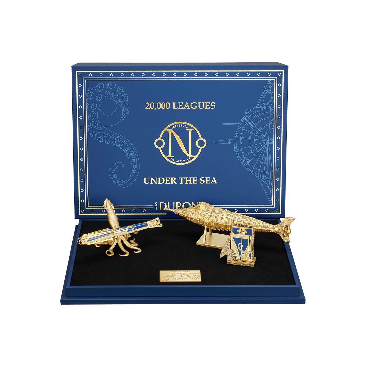 Set Prestige Fire and Writing Collection_20000 - Lieues - sous - les - mers color_blue - gulf - stream flame - mixte 1 - S.T. DUPONT Europe