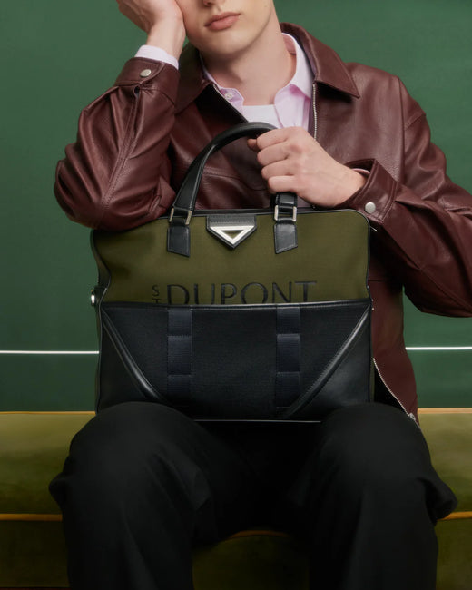 S.T. Dupont X Bag | Medium Black Leather Handbag S.T. Dupont X Bag | Medium Black Leather Handbag