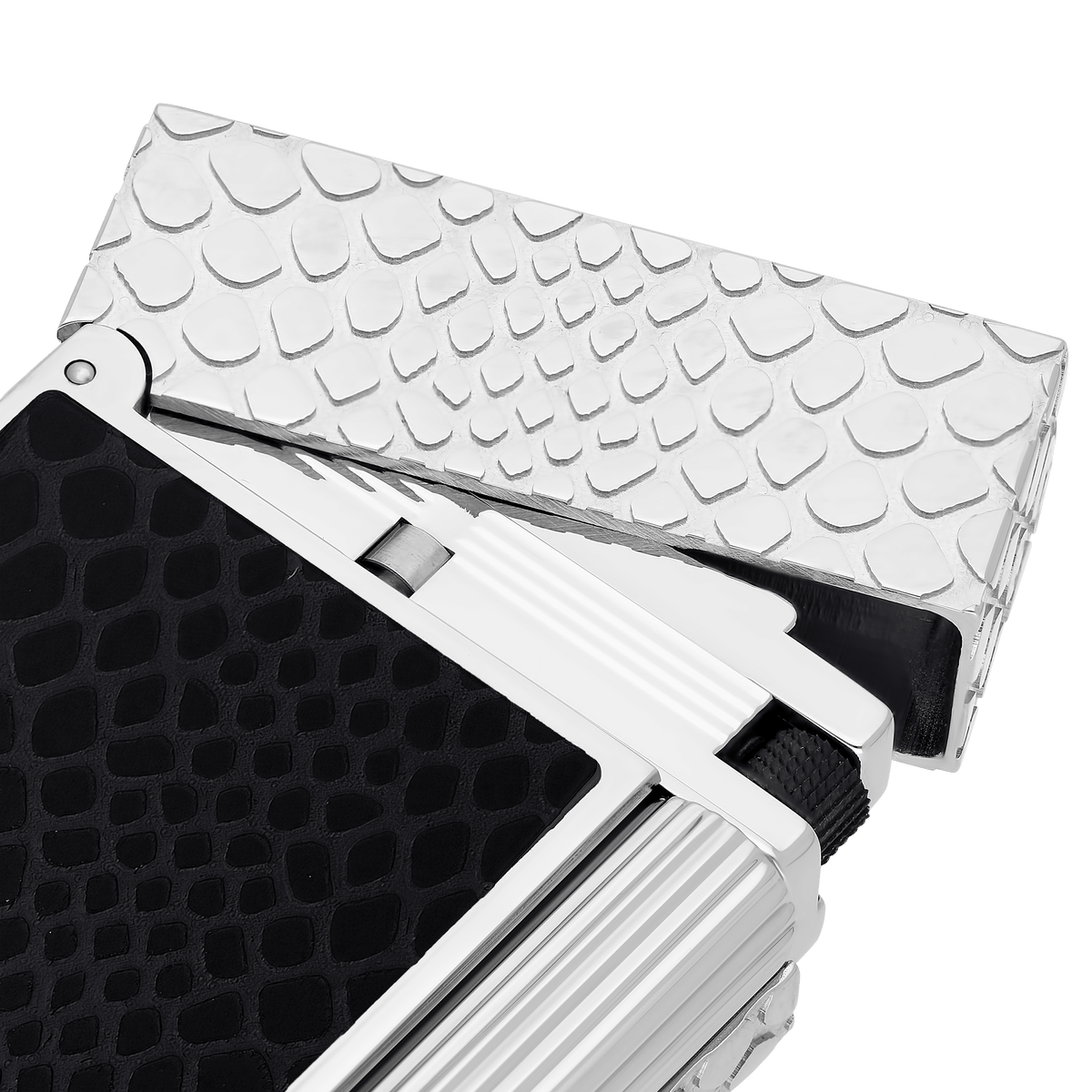 Guilloche under lacquer lighter art - of - fire Collection_snake color_black 2 - S.T. DUPONT Europe