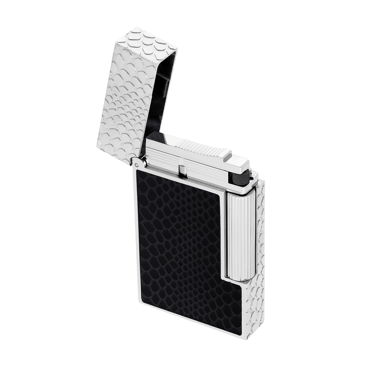 Guilloche under lacquer lighter art - of - fire Collection_snake color_black 4 - S.T. DUPONT Europe