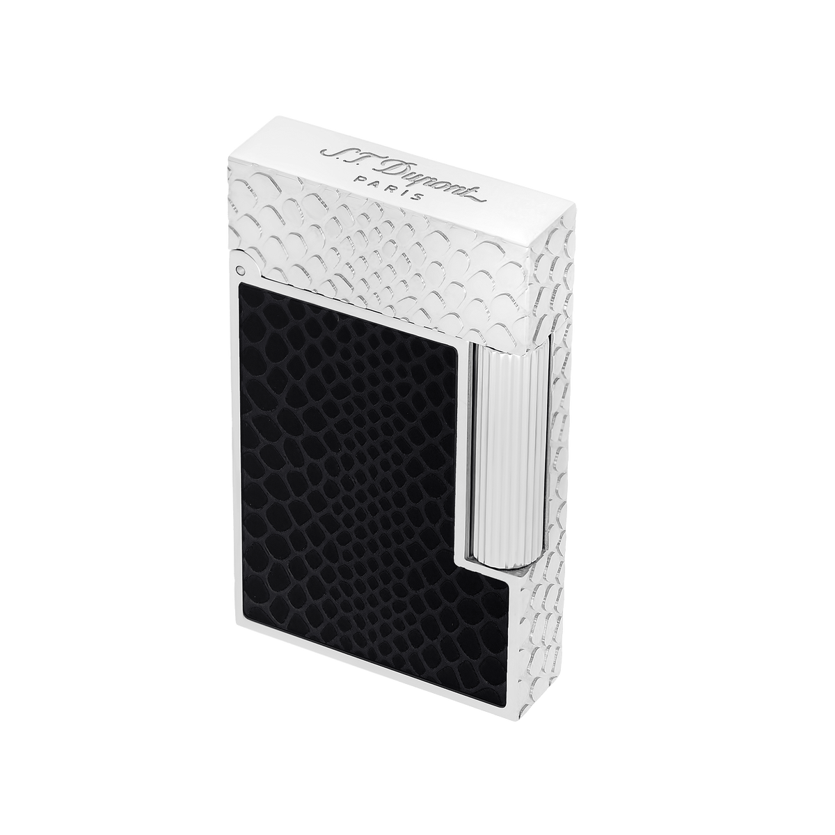 Guilloche under lacquer lighter art - of - fire Collection_snake color_black 5 - S.T. DUPONT Europe